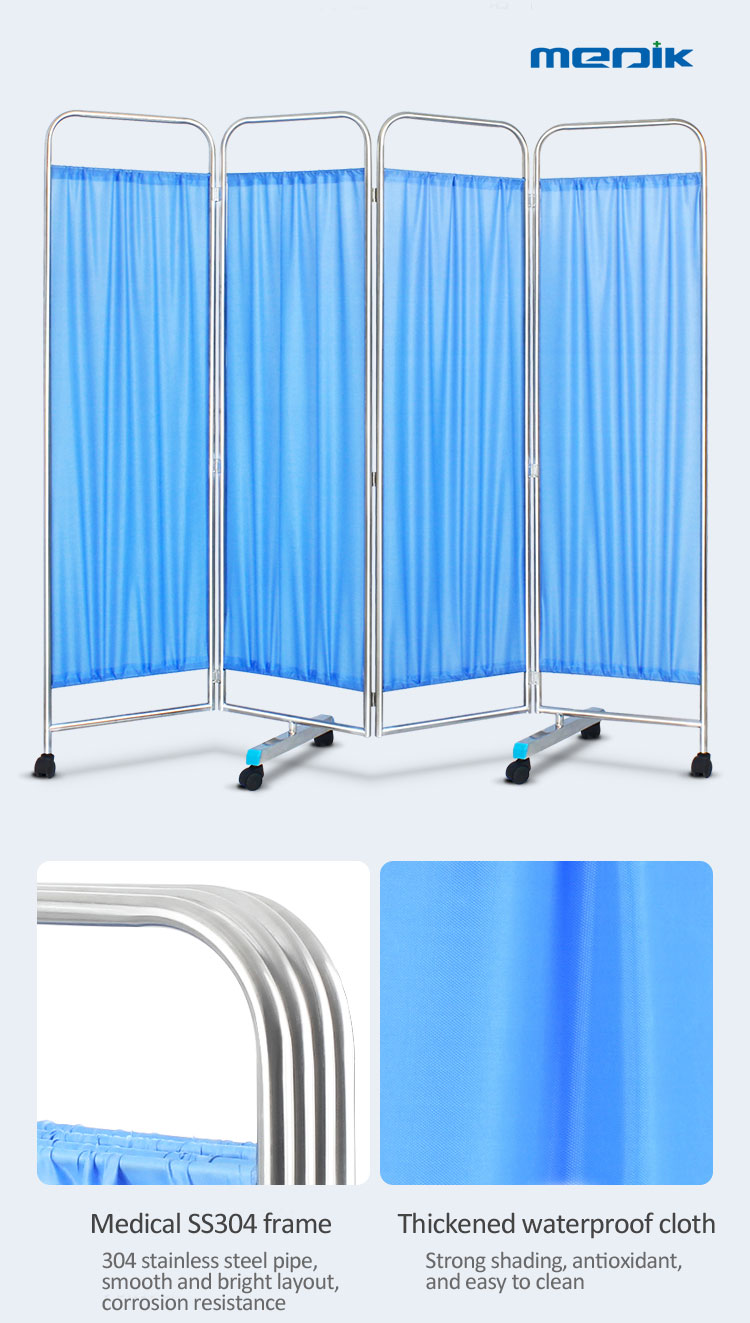 YA-HS001 Hospital Folding Stainless Steel 3-Part Ward Screen YA-HS001 Hospital Folding Stainless Steel 3-Part Ward Screen
