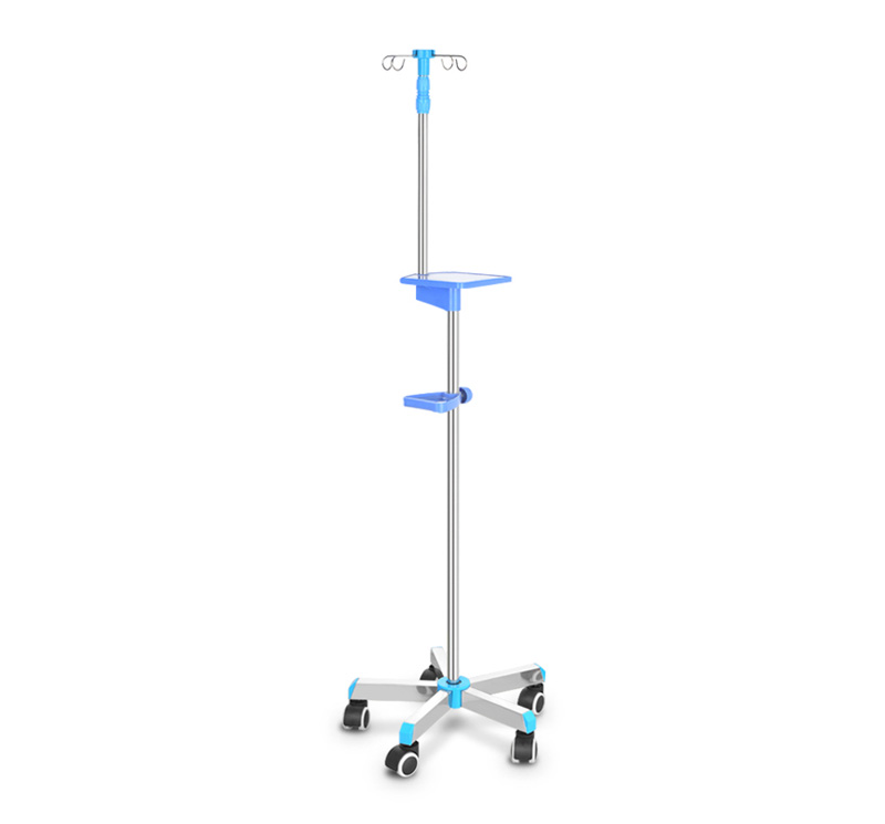 MK-IS08 Stainless Steel IV Stand With Castors For Hospital