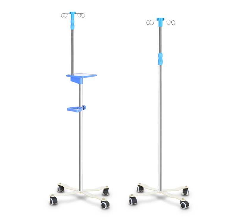 MK-IS08 Stainless Steel IV Stand With Castors For Hospital