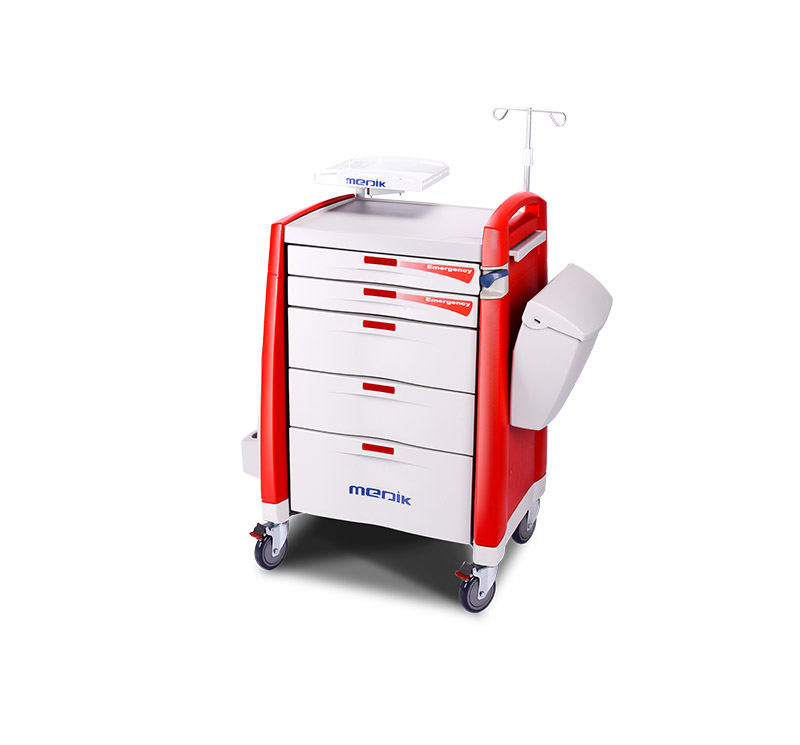 Carro de emergencia para medicamentos  con cajón 1 bandeja MK-P01