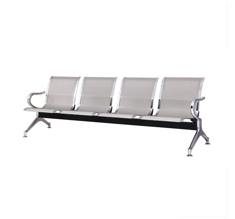Banca Tandem 4 plazas de acero inoxidable YA-W09