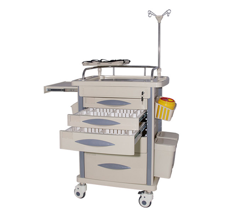 Carro De Paro Hospitalario Funcional Ruedas ABS MK-P03